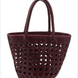Reformation Deep Brown Woven Tote